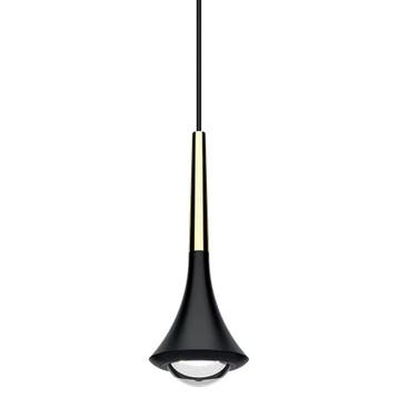 Pendellamp Bolinus - slanke LED hanglamp met bolle lens -, Huis en Inrichting, Lampen | Hanglampen, Ophalen of Verzenden, Nieuw
