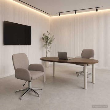 vidaXL Draaiende Bureaustoelen 2 st 54 x 58 x 90 cm Taupe, Verzenden, Nieuw