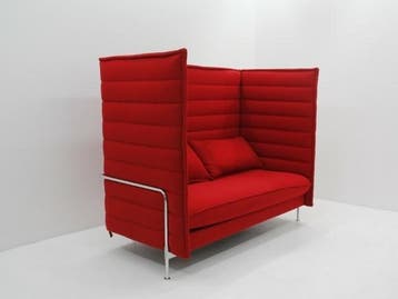 Vitra Alcove akoestische bank 136x160cm (hxb) - rood -, Werkplek, Ophalen of Verzenden, Gebruikt, Overige typen
