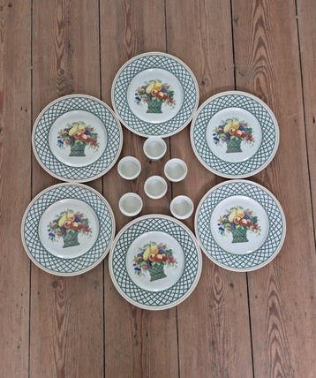 Villeroy & Boch - Ontbijtservies (12) - Basket - Porselein, Antiek en Kunst