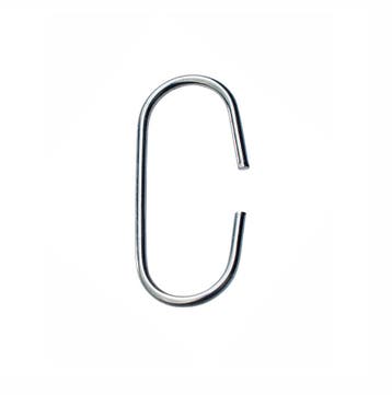 100 stuks - C-Haak - 4cm - Zilver - Ophanghaak / Display...
