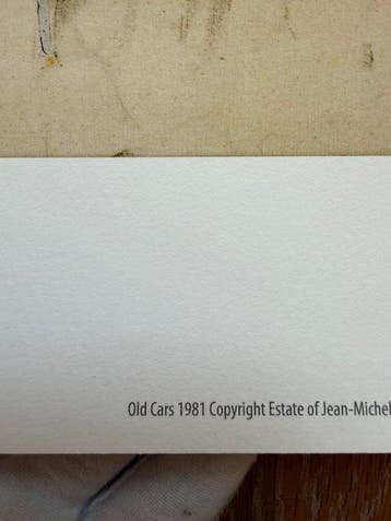 Jean-Michel Basquiat - (1960-1988), Old Cars 1981, copyright
