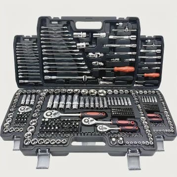 216-delige Professionele Doppenset: SAE & Metrisch, 1/4", 3/, Verzenden, Nieuw