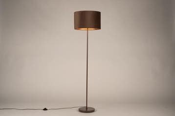 Rietveld Vloerlampen - Bruin - Stof, Metaal, Verzenden, Nieuw
