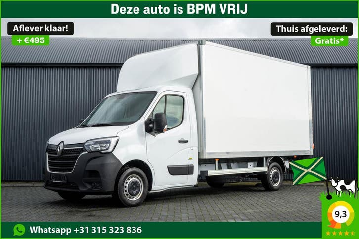 Renault Master **2.3dCi | Bakwagen met Laadklep | LED |, Auto's, Bestelauto's, Lease, Handgeschakeld, Wit, Renault, Zwart, Stof