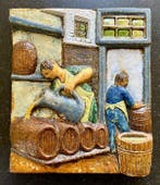 Industrial Tegel - 19e eeuwse keldermeester / vinoloog /, Antiek en Kunst