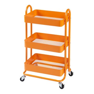 Keukentrolley Pyhäntä met 3 manden 78,5x46x35 cm oranje [en., Verzenden