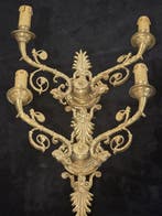 Wandkandelaar (2) - Verguld brons - Empire-stijl, Antiek en Kunst
