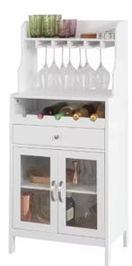 Witte Wijnkast met Wijnglashouder – Dressoir met Opbergruimt, Verzenden, Nieuw