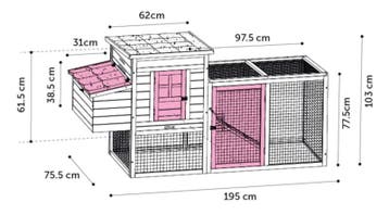 Kippenhok Flamingo Capri Country Bruin – Houten Kippenhok., Dieren en Toebehoren, Verzenden, Nieuw, Kippenhok of Kippenren