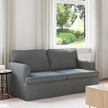 vidaXL Bank Donkergrijs 162 x 80 x 85 cm Stof, Huis en Inrichting, Verzenden, Nieuw, Stof, Minder dan 150 cm