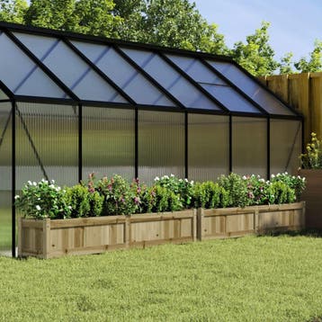 vidaXL Plantenbakken 2 st cm geïmpregneerd hout, 100 cm of meer, Verzenden, Nieuw, Hout