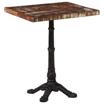 vidaXL Bistrotafel 60x60x76 cm massief gerecycled hout, Huis en Inrichting, Verzenden, Nieuw