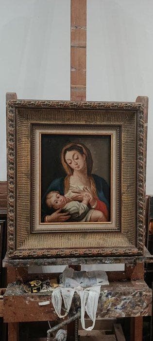 Escuela Barroco Italiana (XVIII) - Virgo Lactans, Antiek en Kunst