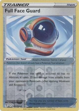 full face guard 148/203 reverse holo evolving skies, Hobby en Vrije tijd, Verzamelkaartspellen | Pokémon, Losse kaart, Nieuw, Foil