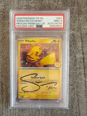 Pokémon - 1 Graded card - Pikachu 051/162 Promo card - PSA 9, Nieuw