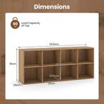 LIVSK Boekenkast - 8 Open Vakken - Versterkt Hout - Kantelbe, Verzenden, Nieuw