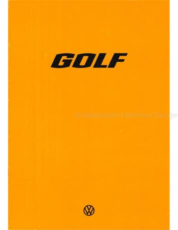 1976 VOLKSWAGEN GOLF BROCHURE ENGELS, Nieuw, Volkswagen, Author