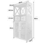 Vrijstaande Badkamerkast met Dubbele Deuren en Planken Wit, Verzenden, Nieuw