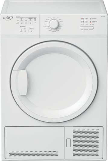 Zenith ZDCT700W - Condensdroger - 7 kg - Uitgestelde Start -, Ophalen of Verzenden, Zo goed als nieuw, Voorlader, 85 tot 90 cm