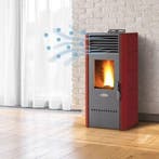 Pelletkachel Bio80 7 kW verwarmt tot 240m3 met warme lucht, Nieuw, Ophalen of Verzenden, Pelletkachel, Vrijstaand