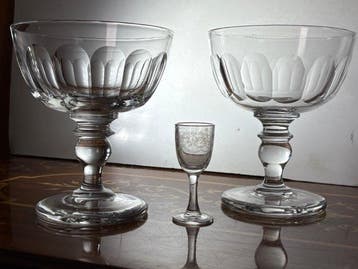 ANTIEK SNOEP GLASCHAAL - Schaal (2) - Glas