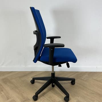 Haworth Comforto 39 bureaustoel, blauw - zwart, Huis en Inrichting, Bureaustoelen, Ophalen of Verzenden, Ergonomisch, Gebruikt