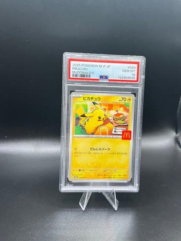 Pokémon - 1 Graded card Burger Pikachu 020 - PSA 10, Nieuw