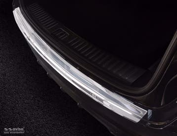 Rvs (gepolijst + zilver carbon fiber) bumperbescherming Pors, Ophalen of Verzenden, Nieuw