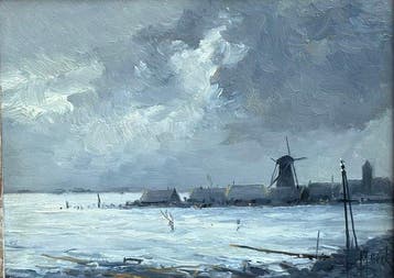 J. M. Beek (1879-1965) - Watersnood bij Overflakkee, Antiek en Kunst, Kunst | Schilderijen | Klassiek