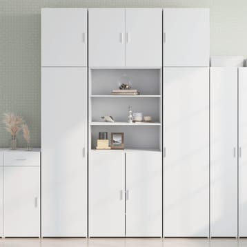 vidaXL buffetkast 80x42,5x249 cm bewerkt hout wit, Minder dan 50 cm, Verzenden, 75 cm of meer, Nieuw
