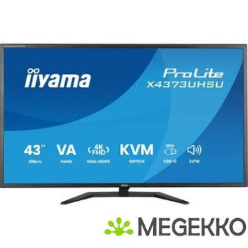 Iiyama Prolite X4373UHSU-B2 43  Ultra HD VA Monitor, Computers en Software, Monitoren, Verzenden, Nieuw, Iiyama