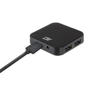 ACT USB Hub 3.2, 4x USB-A, met stroomadapter, zwart, Ophalen of Verzenden, Nieuw