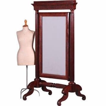 Hollandse Biedermeier passpiegel kantelbaar origineel glas c, Ophalen of Verzenden