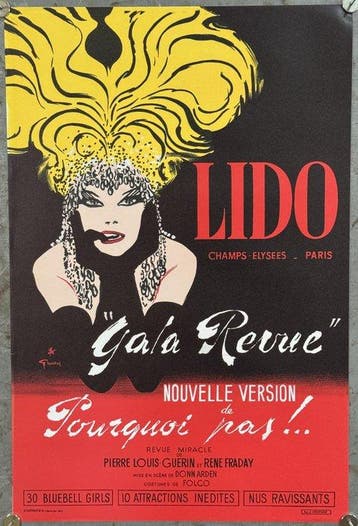 René Gruau - Lido Paris “Gala Revue” | poster cabaret