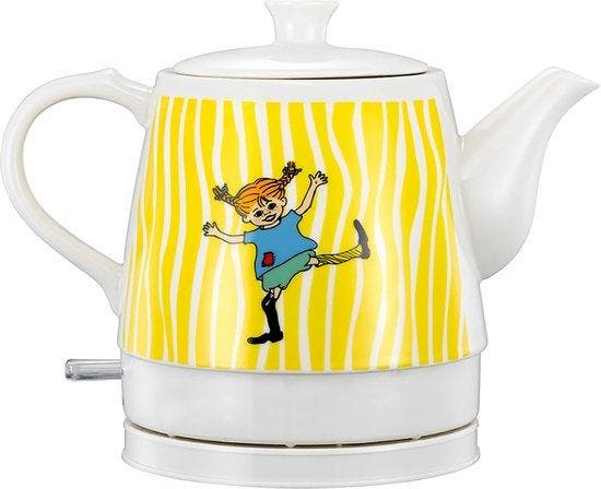 Pippi Langkous keramische Waterkoker - 0,8 Liter - Retro - 2, Witgoed en Apparatuur, Waterkokers, Zo goed als nieuw, Verzenden