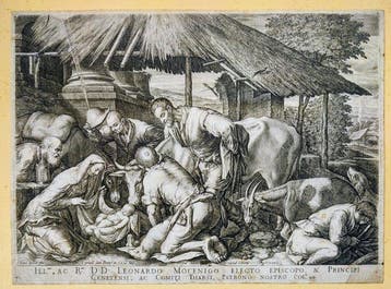 Jan Sadeler I (1550-1600) after Jacopo Bassano - The