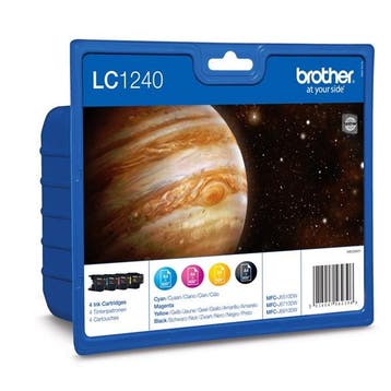 Brother LC-1240VALBP multipack zwart + 3 kleuren, Verzenden, Nieuw, Cartridge, Brother
