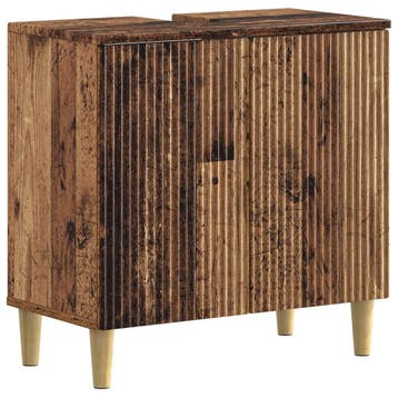 vidaXL Badkamer wastafelkast ARNHEM Oud hout 59,5 x 31,5 x, Huis en Inrichting, Badkamer | Badkamermeubels, Verzenden, Nieuw, Wastafelkast