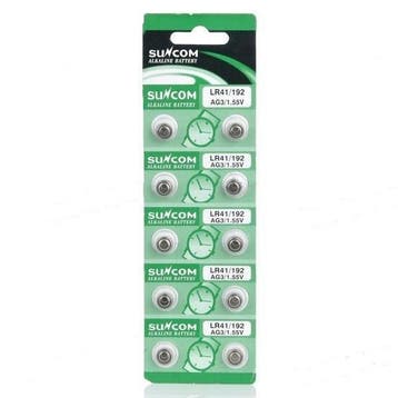 Lithium knoopcel  AG3 / LR41 (10 stuks), Ophalen of Verzenden, Nieuw