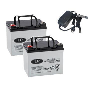 Landport (LP) 2x EV12-33 accus 12 volt 33 ah + IMPULS II, Ophalen of Verzenden, Nieuw