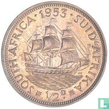 Zuid-Afrika ½ penny 1953 (PROOF), Postzegels en Munten, Verzenden, Overige landen, Losse munt