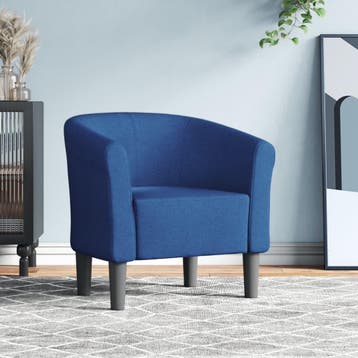 vidaXL Kuipstoel stof blauw, Verzenden, Nieuw