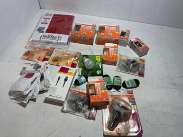 Partij elektronica Diverse Merken, lampen, solera accu, k, Nieuw