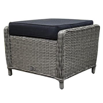 Ibiza voetenbank 64x52xH43 cm grijs, Ophalen of Verzenden, Nieuw