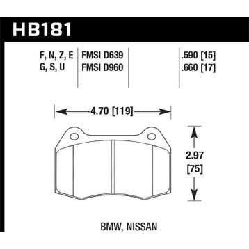 Hawk 94-97 BMW 840CI/850CI HPS Front Street Brake Pads, Ophalen of Verzenden, Nieuw