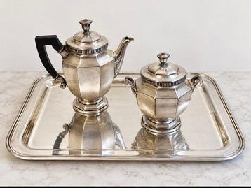 Christofle - Koffie- en theeservies (3) - Verzilverd -