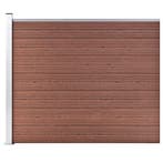 vidaXL Schuttingpaneel 175x146 cm HKC bruin, Verzenden, Nieuw, Kunststof, 1 tot 2 meter