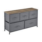 Commode met lades niet-geweven textiel 55x100x29 grijs hout, Huis en Inrichting, Verzenden, Nieuw