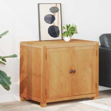 vidaXL Kast met opslag Bruin 78 x 50 x 70 cm Massief, Huis en Inrichting, Verzenden, Nieuw